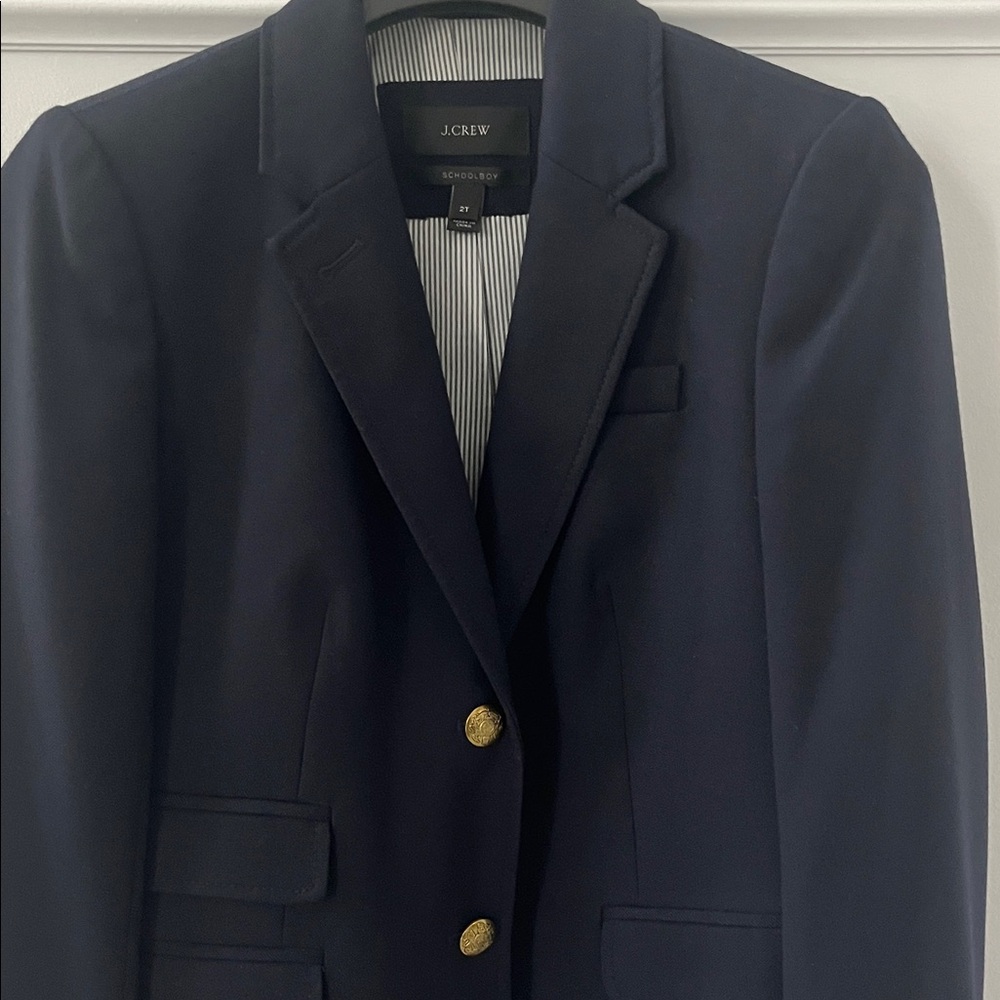 J. Crew Navy Blue Wool Blazer - Picture 3 of 9